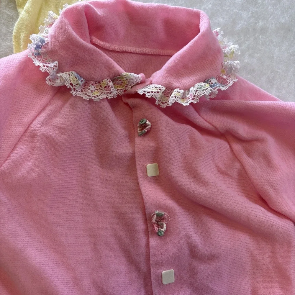 Vintage Sleeper Baby Lot‎ Of 5 Made in USA Pajamas Snaps Thin Lightweight